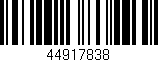 Código de barras (EAN, GTIN, SKU, ISBN): '44917838'