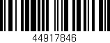 Código de barras (EAN, GTIN, SKU, ISBN): '44917846'
