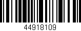 Código de barras (EAN, GTIN, SKU, ISBN): '44918109'