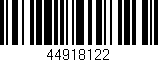 Código de barras (EAN, GTIN, SKU, ISBN): '44918122'