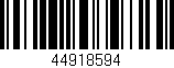 Código de barras (EAN, GTIN, SKU, ISBN): '44918594'