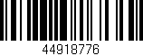Código de barras (EAN, GTIN, SKU, ISBN): '44918776'