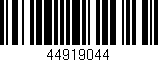 Código de barras (EAN, GTIN, SKU, ISBN): '44919044'