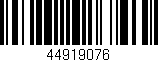 Código de barras (EAN, GTIN, SKU, ISBN): '44919076'