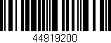 Código de barras (EAN, GTIN, SKU, ISBN): '44919200'