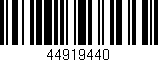 Código de barras (EAN, GTIN, SKU, ISBN): '44919440'