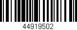 Código de barras (EAN, GTIN, SKU, ISBN): '44919502'
