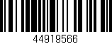 Código de barras (EAN, GTIN, SKU, ISBN): '44919566'