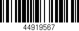 Código de barras (EAN, GTIN, SKU, ISBN): '44919567'