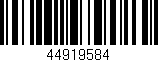 Código de barras (EAN, GTIN, SKU, ISBN): '44919584'