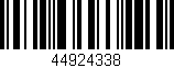 Código de barras (EAN, GTIN, SKU, ISBN): '44924338'