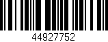Código de barras (EAN, GTIN, SKU, ISBN): '44927752'