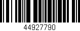 Código de barras (EAN, GTIN, SKU, ISBN): '44927790'