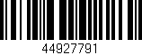 Código de barras (EAN, GTIN, SKU, ISBN): '44927791'