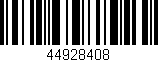 Código de barras (EAN, GTIN, SKU, ISBN): '44928408'