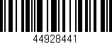 Código de barras (EAN, GTIN, SKU, ISBN): '44928441'