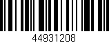 Código de barras (EAN, GTIN, SKU, ISBN): '44931208'