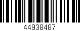 Código de barras (EAN, GTIN, SKU, ISBN): '44938487'