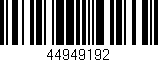 Código de barras (EAN, GTIN, SKU, ISBN): '44949192'
