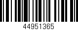 Código de barras (EAN, GTIN, SKU, ISBN): '44951365'