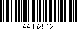 Código de barras (EAN, GTIN, SKU, ISBN): '44952512'
