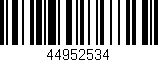 Código de barras (EAN, GTIN, SKU, ISBN): '44952534'