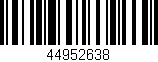 Código de barras (EAN, GTIN, SKU, ISBN): '44952638'