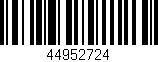 Código de barras (EAN, GTIN, SKU, ISBN): '44952724'