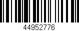 Código de barras (EAN, GTIN, SKU, ISBN): '44952776'