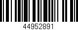 Código de barras (EAN, GTIN, SKU, ISBN): '44952891'