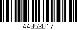 Código de barras (EAN, GTIN, SKU, ISBN): '44953017'