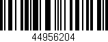 Código de barras (EAN, GTIN, SKU, ISBN): '44956204'