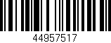 Código de barras (EAN, GTIN, SKU, ISBN): '44957517'