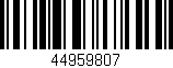 Código de barras (EAN, GTIN, SKU, ISBN): '44959807'