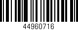 Código de barras (EAN, GTIN, SKU, ISBN): '44960716'