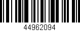 Código de barras (EAN, GTIN, SKU, ISBN): '44962094'
