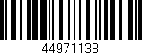 Código de barras (EAN, GTIN, SKU, ISBN): '44971138'