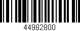 Código de barras (EAN, GTIN, SKU, ISBN): '44982800'