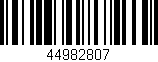 Código de barras (EAN, GTIN, SKU, ISBN): '44982807'