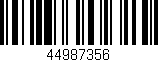 Código de barras (EAN, GTIN, SKU, ISBN): '44987356'