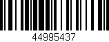 Código de barras (EAN, GTIN, SKU, ISBN): '44995437'