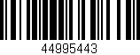 Código de barras (EAN, GTIN, SKU, ISBN): '44995443'