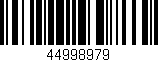 Código de barras (EAN, GTIN, SKU, ISBN): '44998979'