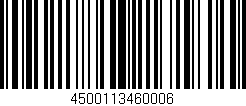 Código de barras (EAN, GTIN, SKU, ISBN): '4500113460006'
