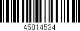 Código de barras (EAN, GTIN, SKU, ISBN): '45014534'