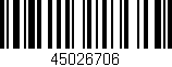 Código de barras (EAN, GTIN, SKU, ISBN): '45026706'
