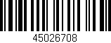 Código de barras (EAN, GTIN, SKU, ISBN): '45026708'