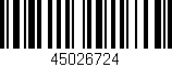 Código de barras (EAN, GTIN, SKU, ISBN): '45026724'