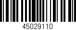 Código de barras (EAN, GTIN, SKU, ISBN): '45029110'