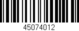 Código de barras (EAN, GTIN, SKU, ISBN): '45074012'